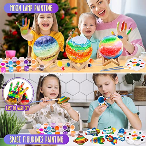Paint Your Own Moon Lamp Kit, Cool Gifts Diy 3D Space Moon Night Light, Art Supplies Arts & Crafts Kit, Arts And Crafts For Kids Ages 8-12, Toys Girls Boy Birthday Gift Ages 3 4 5 6 7 8 9 10 11 12+ #TOP1