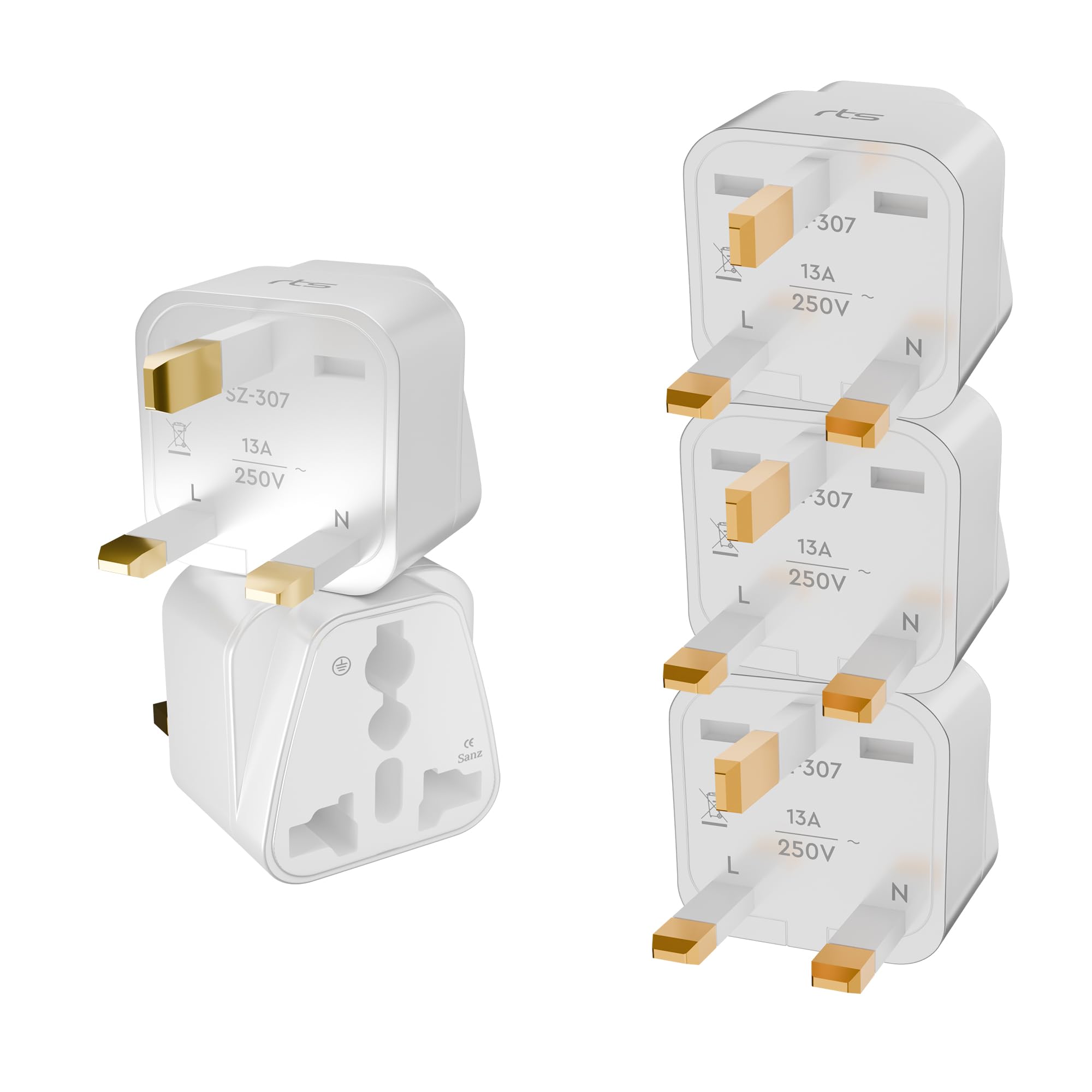 rts travel Plug Adapter Converter for India to UK UAE Dubai England London 5 Pack Type G Compatible with Scotland British Qatar Irish & Hong Kong - Ideal for Laptops, Mobiles, tablets, Chargers & More-picture-22