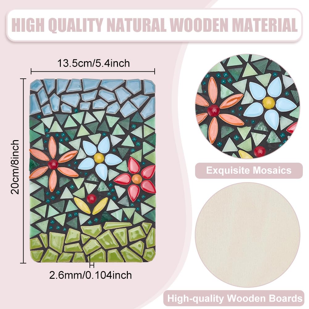 WEBEEDY Juegos de mosaicos para adultos con base de madera, manualidades, flores, mosaico, juego de arte y artesanía con instrucciones para principiantes, decoración del hogar, regalo de cumpleaños