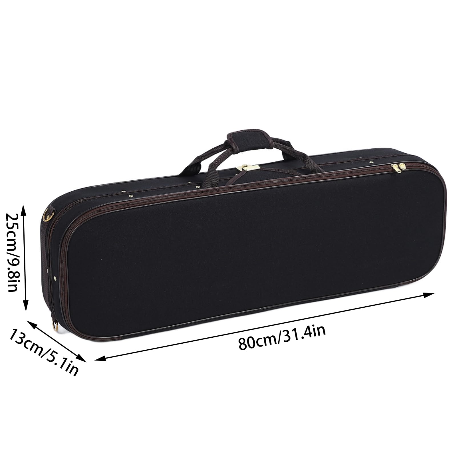 Fdit 4/4 Laptop -Mize Violin Alcivicure con Higrometro per Musicisti e Materiale in Schiuma in Tessuto Oxford