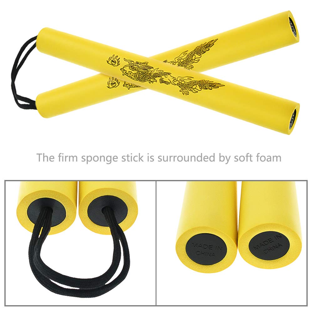ZDNT Foam Nunchucks,Safety Practice Nunchaku with Rope,Martial Arts