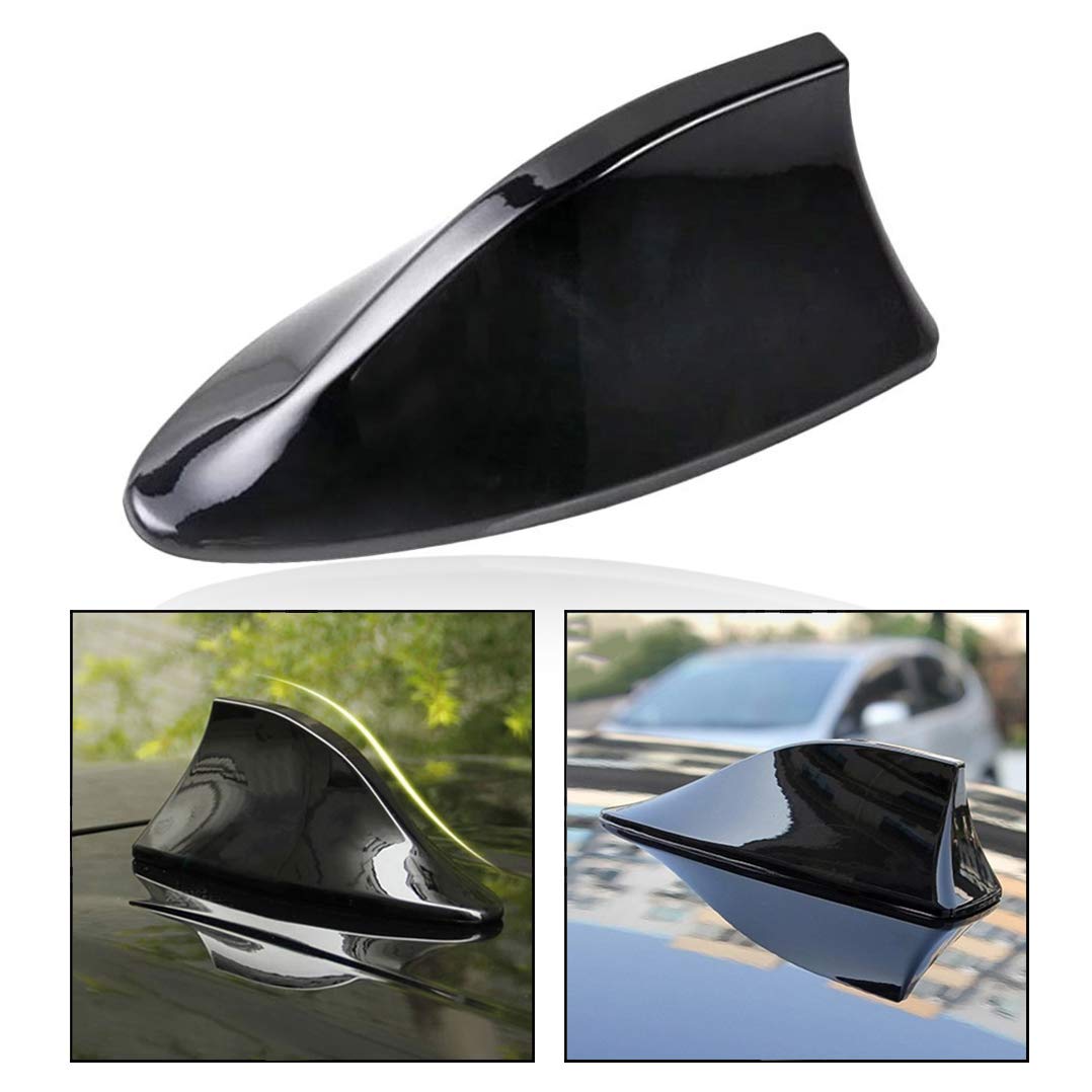 Antenna Universale A Pinna Di Squalo Per Auto - Ricezione FM/AM, Colore Rosso, Decorazione Tetto Adesiva