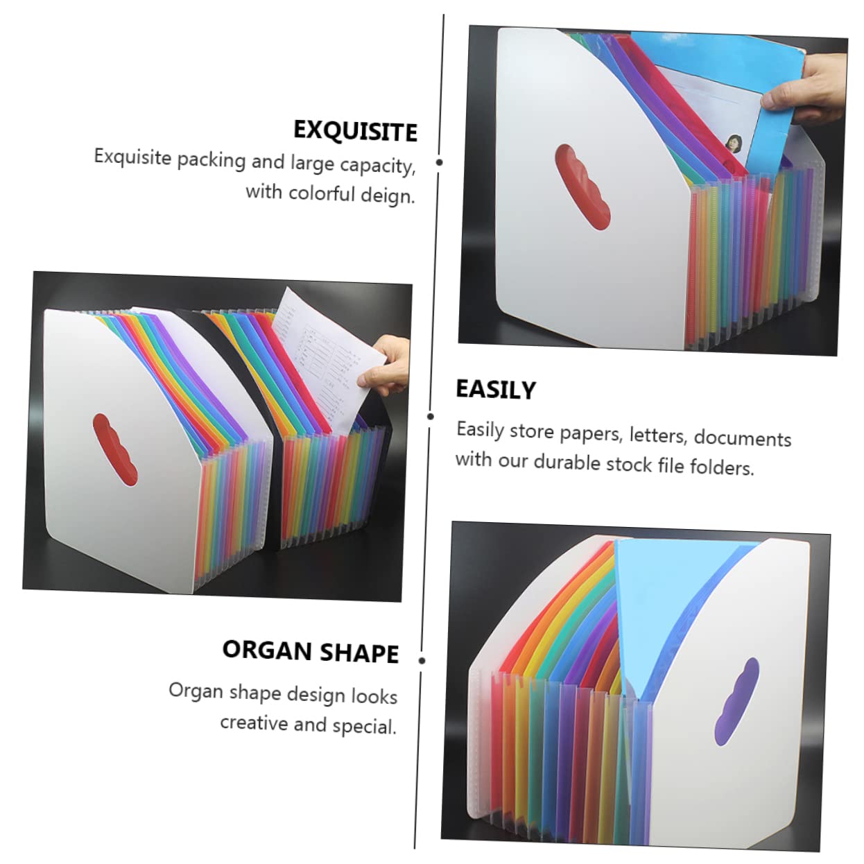 DOITOOL 3 Pièces Organisateur de Documents Multicouche Fichier Vertical pour Étudiants et Bureau Extensibles pour de Documents et Test Papers