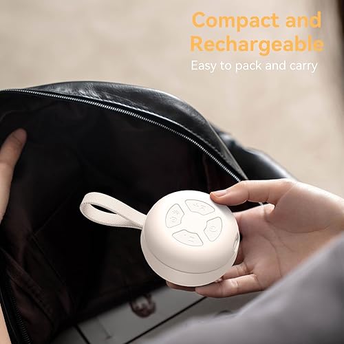 Miniatura 4 de Máquina de sonido portátil para bebé, ruido blanco, 12 sonidos relajantes, cancelación de ruido para viajes, oficina, guardería, baby shower, regalo
