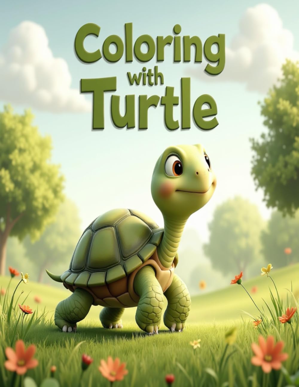 Coloring with Turtle: Color, Imagine, and write you own Turtle story/A gentle coloring and writing book that inspires imagination and calm/Coloring ... 4–8 to inspire creativity, focus, and fun.