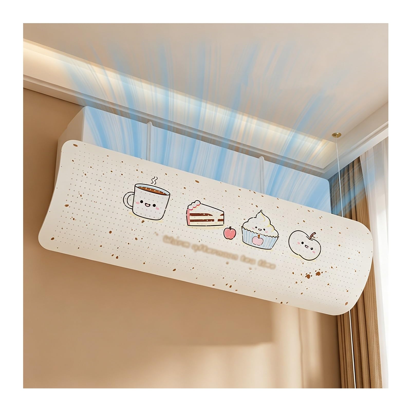 HBOOMOEM Air Conditioner Deflector, Wall Mounted Ac Wind Deflector, Prevents Direct Cold Drafts, Offers Broad Compatibility, and Is Easy to Install Without Drilling.(H)