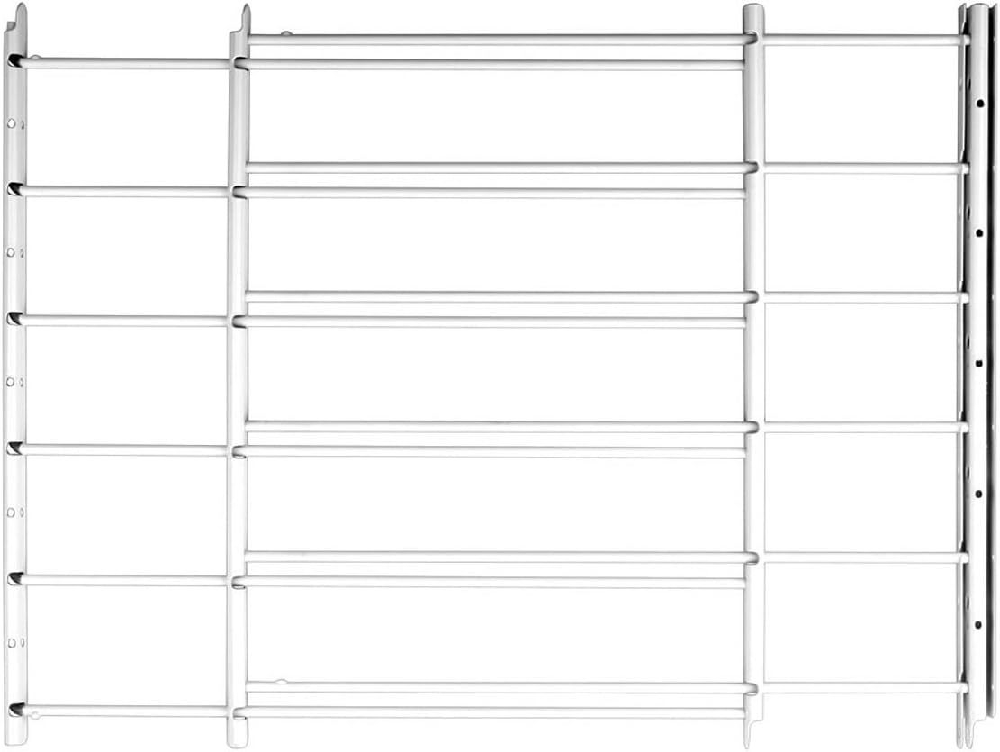 Knape & Vogt John Sterling Swing-Open Style 6-Bar Çocuk Güvenliği ve Pencere Koruması, Beyaz, 1136, Genişlik 60 cm ila 106 cm - Maksimum Yükseklik: 63,5 cm, Siyah, 1'li paket