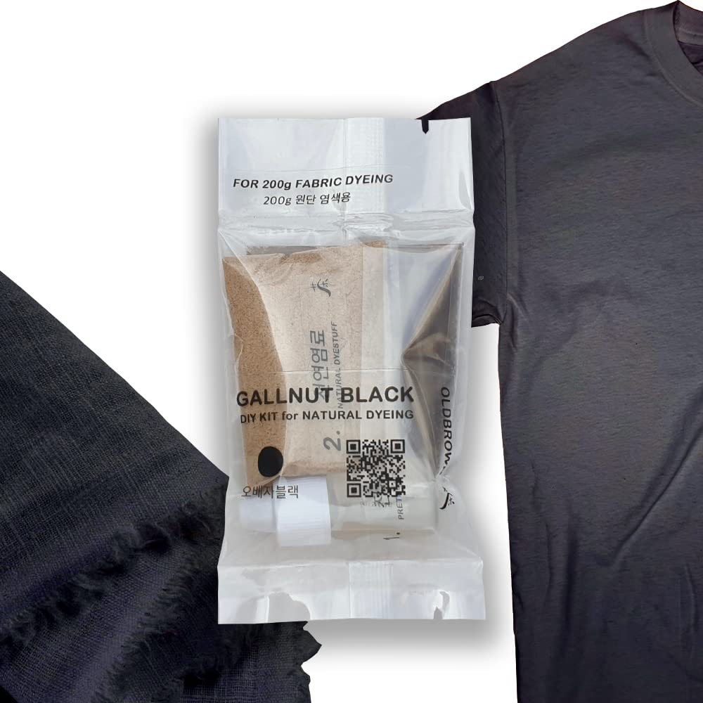 Gallnut Natural dye kit for Fabric, Gray Black Color,Natural dye, Fabric dye, tie dye, DIY, Cloth dye #17