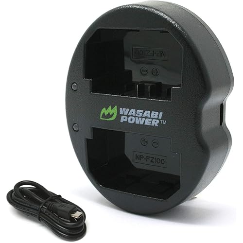 Wasabi Power Battery Charger for Sony NP-FZ100, BC-QZ1 and Sony FX3, a1, a9, a9 II, a7C, a7R III, a7R IV, a7S III, a7 III, a7 IV, a6600