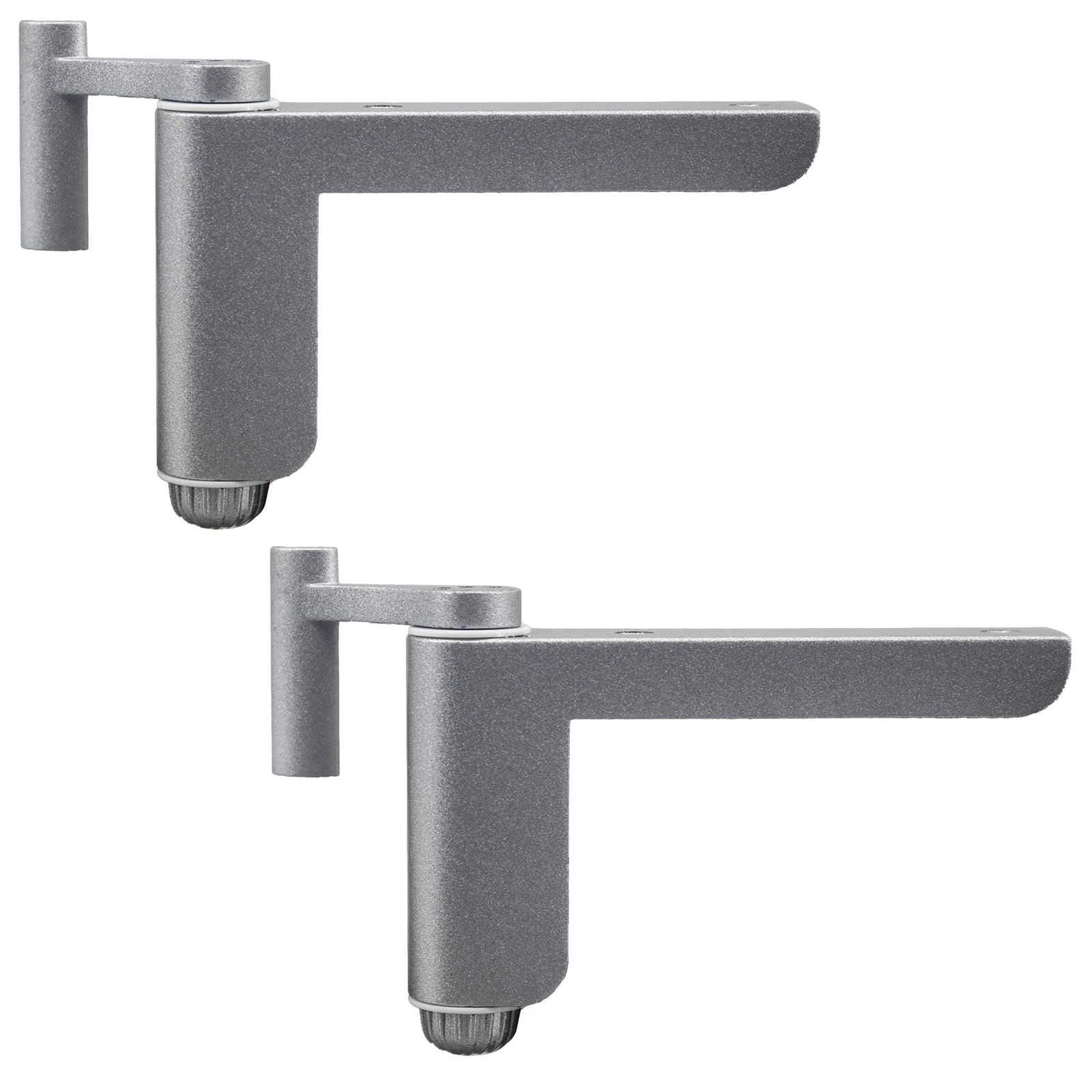 Chiudiporta senza fori – mini chiudiporta automatico per porte interne leggere, adatto per porte interne DIN sinistra/destra – set da 2 pezzi argento