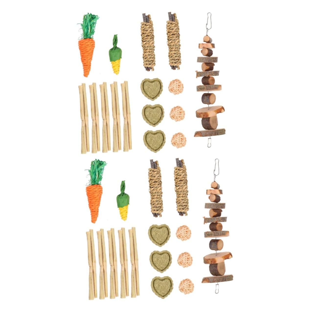 minkissy 2sätze Kleintier Spielzeugset Aus Holz Für Hamster Und Meerschweinchen Teiliges Kauspielzeug Mit Naturmaterialien Fördert Zahngesundheit Und Beschäftigung Für Kleine Haustiere