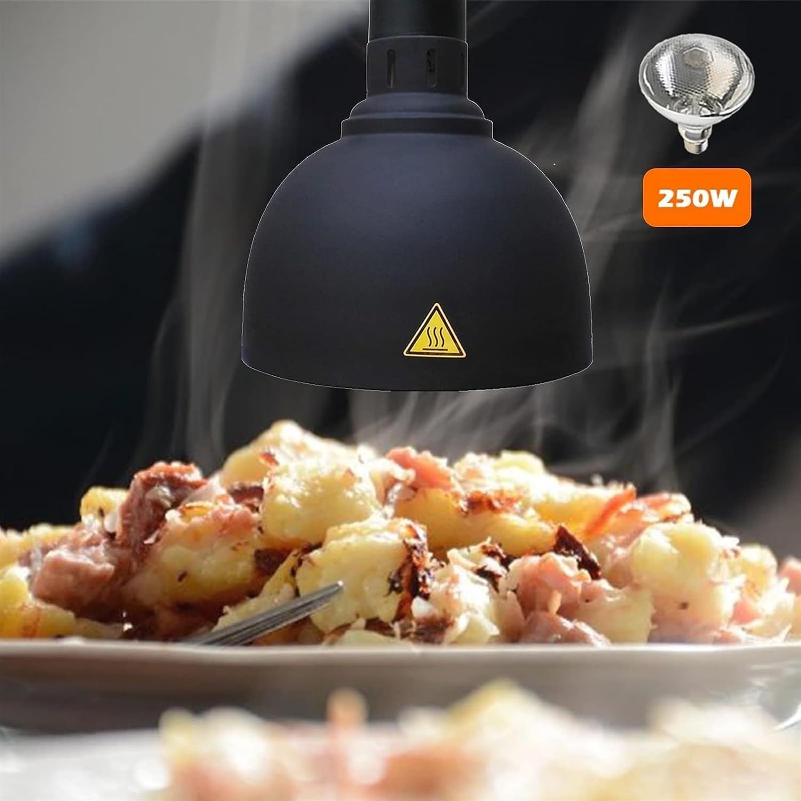Lámpara de calor for alimentos, Calentador de alimentos, Calentador de lámpara de calor comercial for alimentos Restaurante Buffet Equipo de cocina Telescópico Metal Luz de calor for alimentos Lámpara