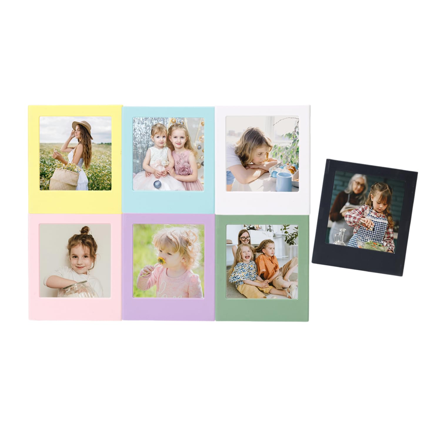 7 Pack Fridge Magnetic Frame,Refrigerator Magnets Photo Frame for Polaroid i-Type/600/SX-70 Film,for Polaroid Now 2nd/3rd, Now+ Gen 2/3rd, OneStep+, Onestep 2, Flip Camera