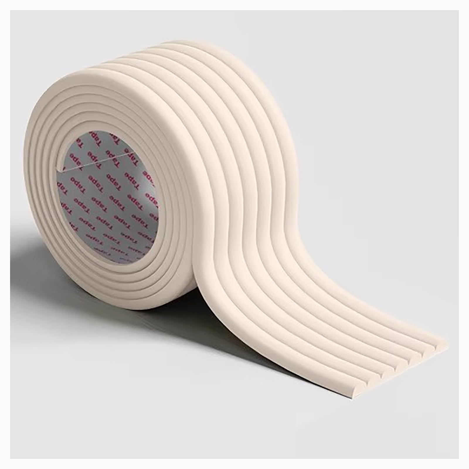 Möbelkanten- und Eckenschutz, for Tisch, Kamin, Arbeitsplatte, Eckenschutz, Schutz mit Selbstklebender Rückseite, weicher Eckenschutz for Möbelkanten(Beige,600cm/236.2in)