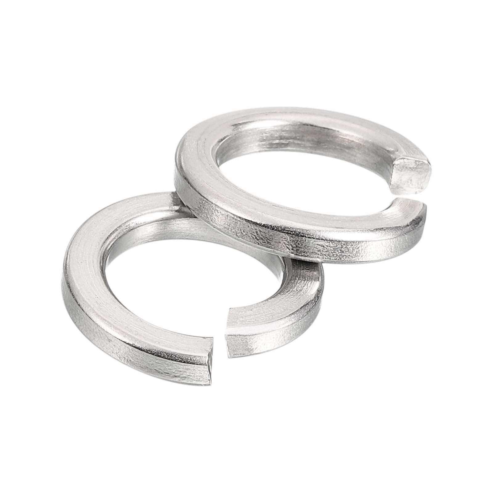 uxcell 30 Pcs Spring Lock Washer, M10 Split Lock Washer Assortment 316 Stainless Steel Lock Washers for Screws Bolts Nuts, Silver