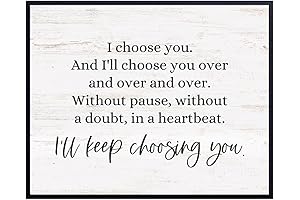 Rustic 'I Choose You' Wall Art: The Perfect Gift for Your Sweetheart