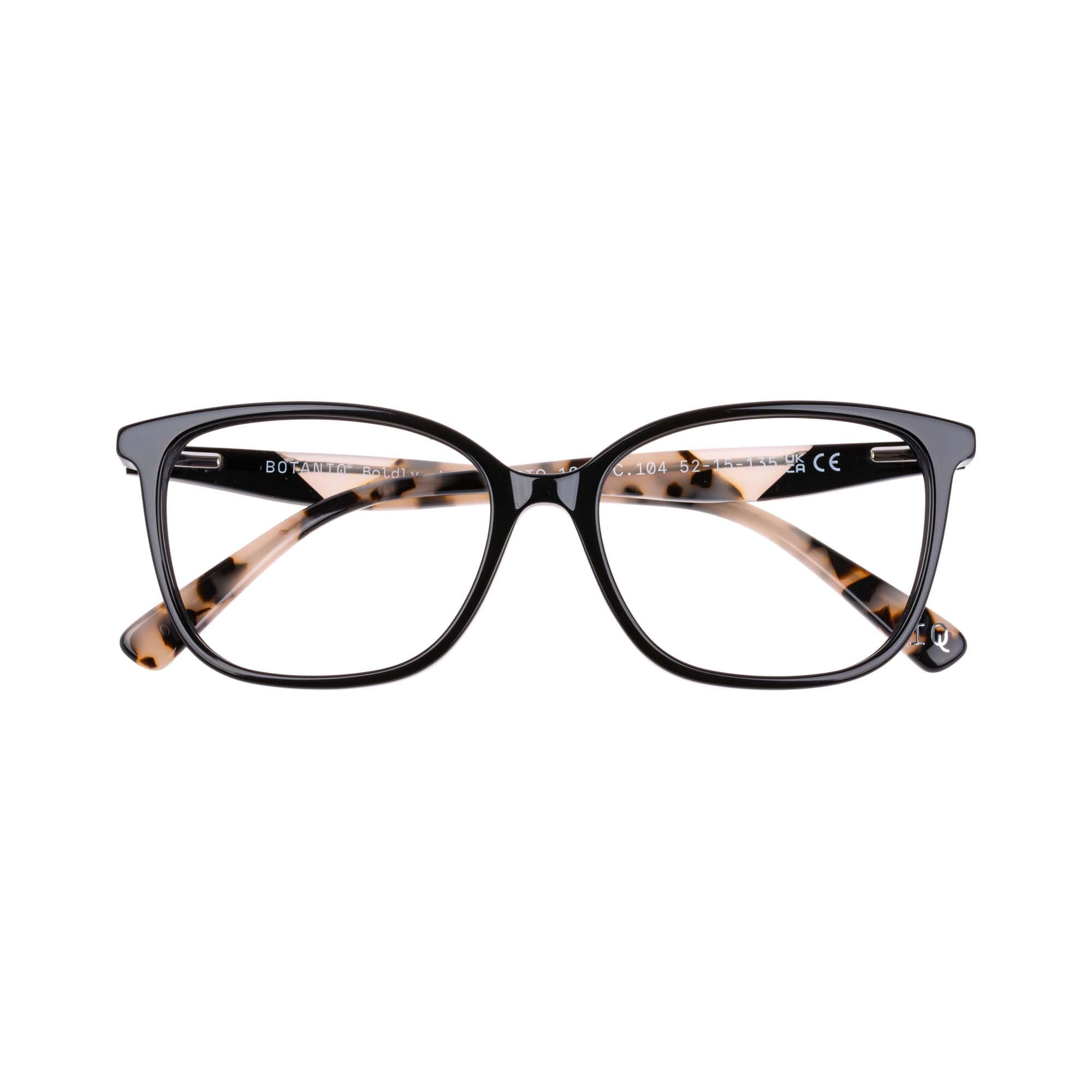 Botaniq Brille mit Sehstärke für Damen optional mit Sonnenbrillentönung oder Blaulichtfilter, Quadratisch, gefertigt aus Acetat (inklusive Brillenetui)