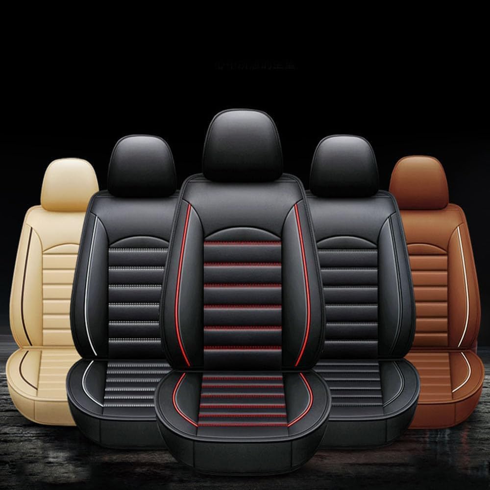 Leder Sitzbezüge Auto Set für BMW IX1 IX40 F10 F20 F30 G20 G30 GTUniversal Anti-Rutsch Sitzauflagen für 5 Sitz Wasserdicht Autositzschoner,E