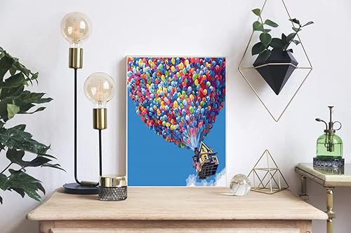 Komking Kit de pintura por números para niños y adultos, enmarcado, pintura para adultos por números sobre lienzo, pintura por números con marco de