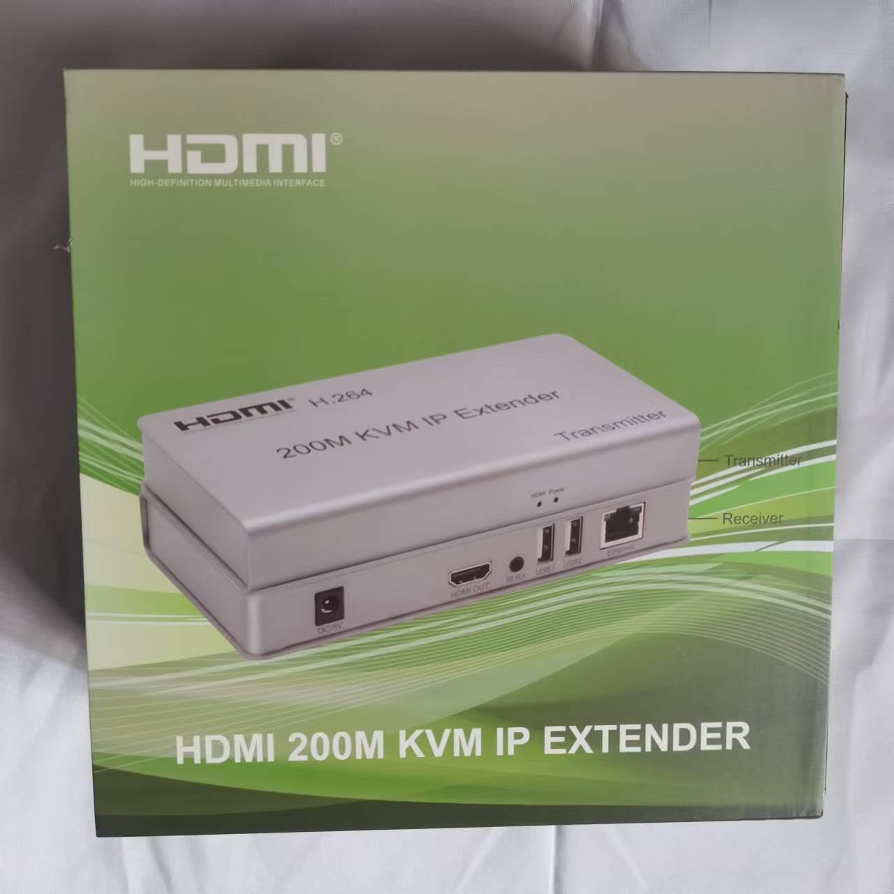 Extender IP HDMI KVM 200M over IP RJ45 Ethernet CAT6 6A Trasmettitore Ricevitore 1TX a 20RX e connessione a cascata Tastiera USB Mouse su UTP/STP H.264 (TX+RX)