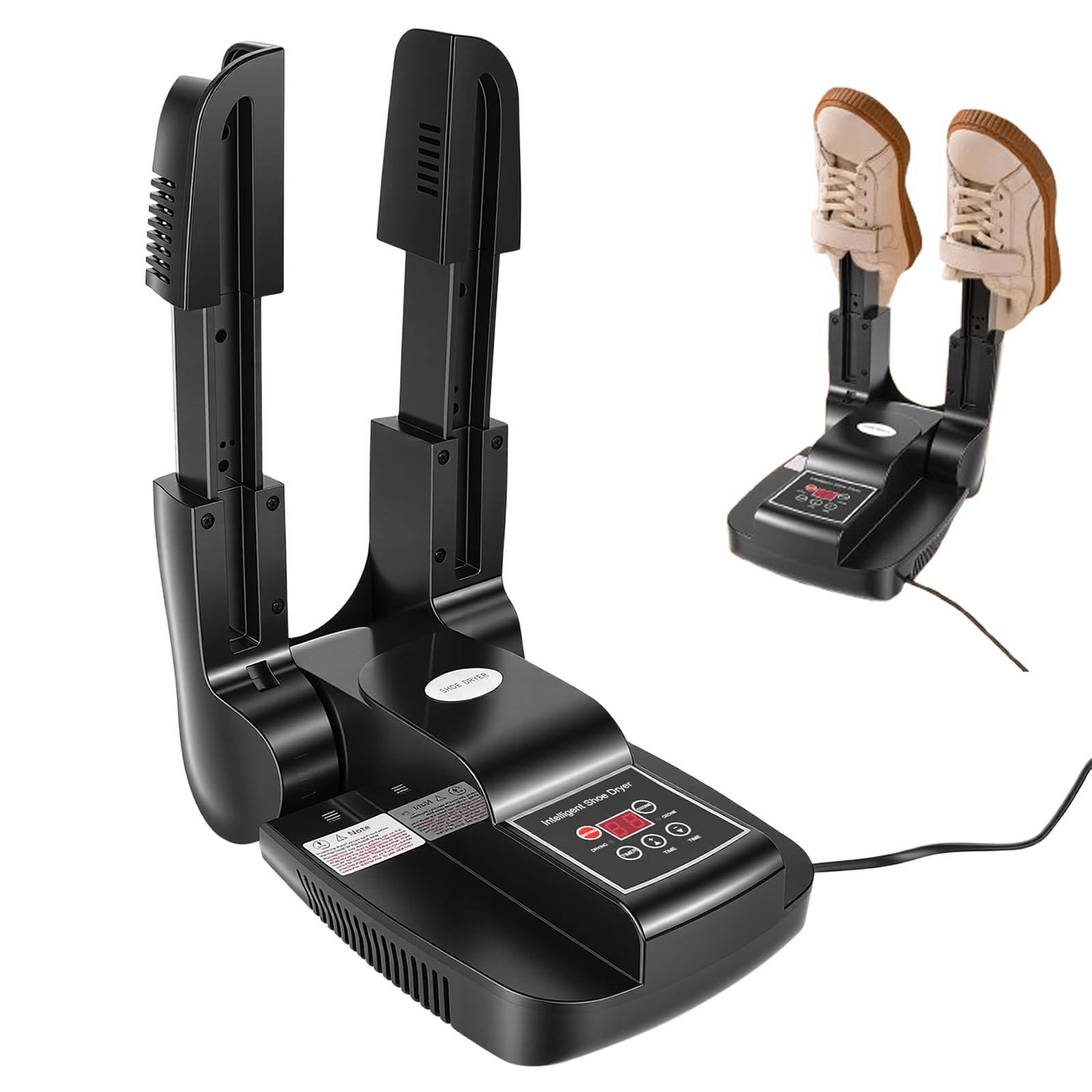 200W Electric Shoe Dryer Boot Dryer with Timer Function, Portable Adjustable Rack, 360° Heat Blower, Portable Glove Dryer and Boot Warmer, Over-temperature Protection, Folding Design & Quick Drying