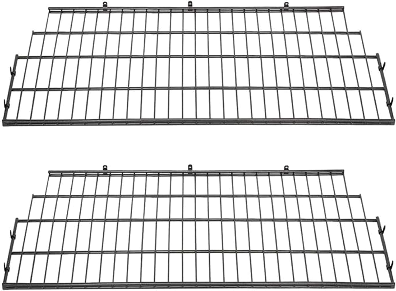 Suncast BMSA7S Vertical Storage Organization Metal Wire Shelf Rack Shelving for Shed with Installation Hardware Included, Black (2 Pack)