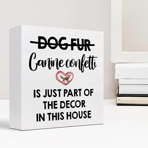 Miniatura 6 de Dog Fur is Just Part of the Decor in This House - Caja de madera para escritorio, divertida caja de madera para perros, para amantes de los perros,