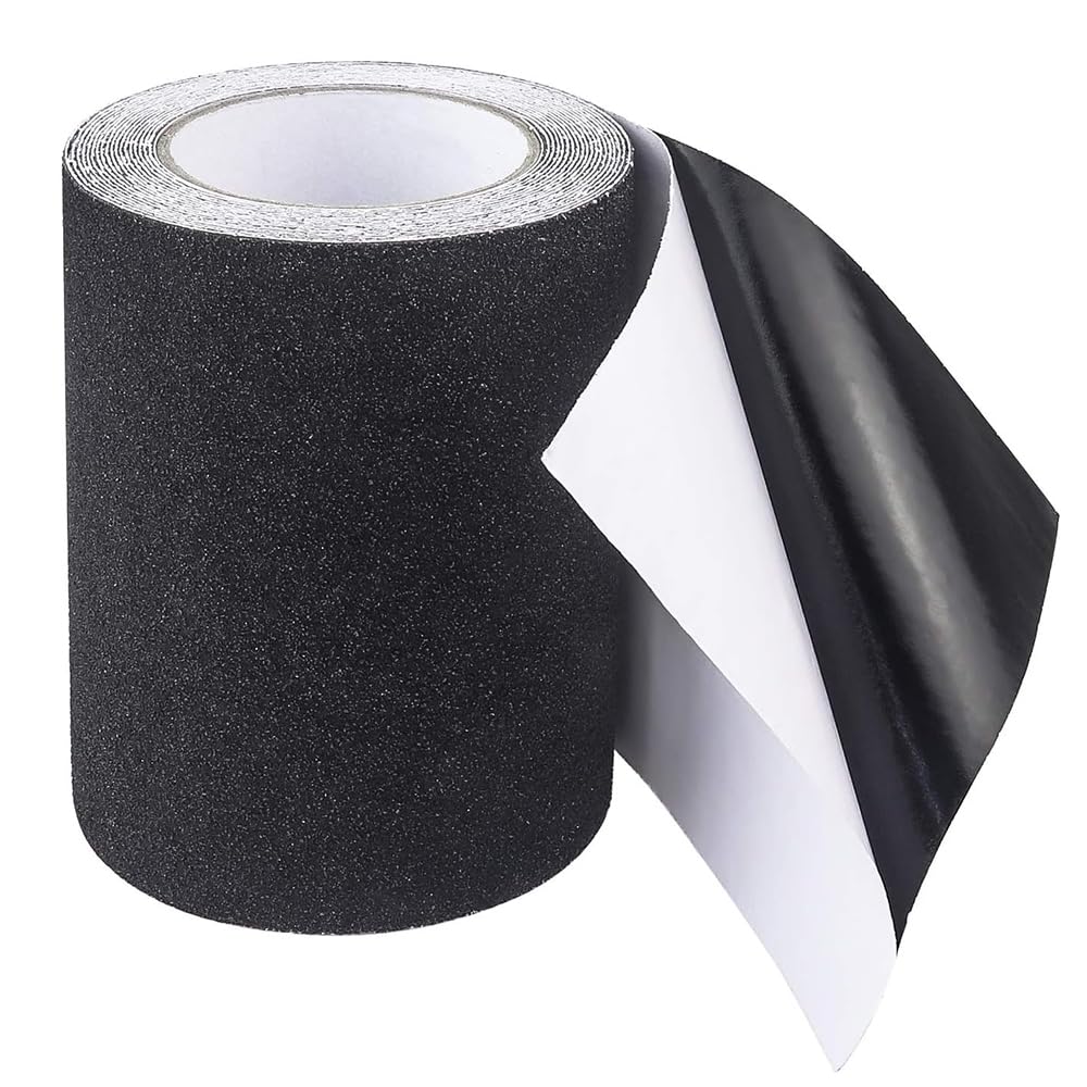 Ruban de traction antidérapant de 15,2 cm x 10,9 m - Pour extérieur - Adhésif abrasif à haute adhérence - Pour intérieur et extérieur - Noir