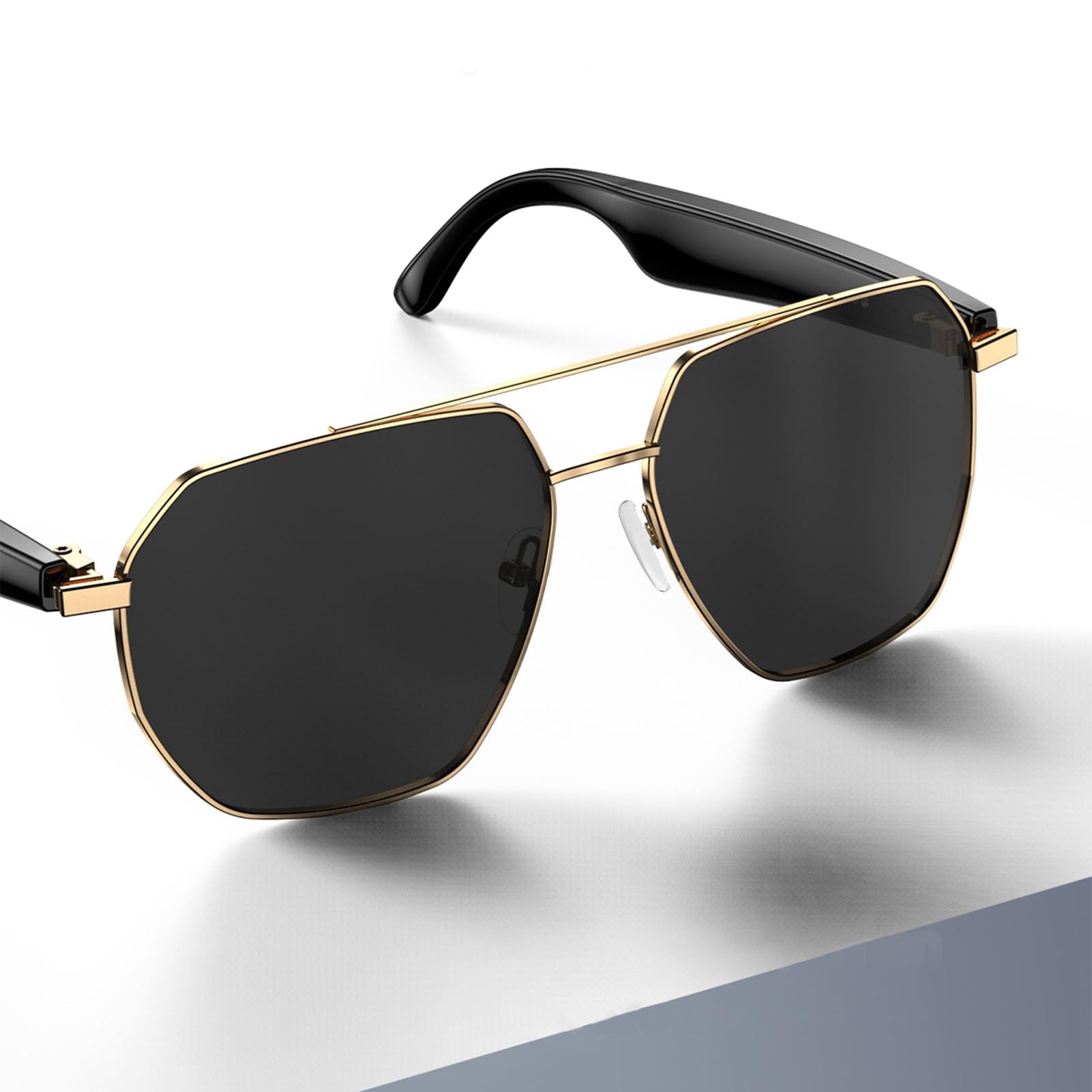 AI Translator Smart Glasses, Bluetooth Translation Sun Occhiali da Sole con Funzione di Chat Video per 163 Lingue, Riproduzione Musicale di Supporto, Cancellazione del Rumore