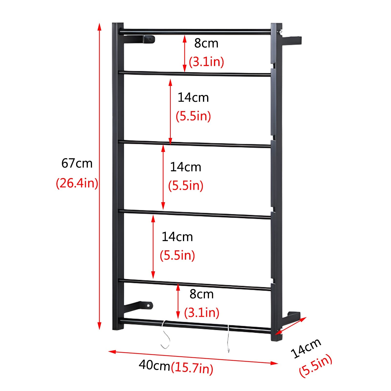 Organizer do pokoju rzemieślniczego, stojak ekspozycyjny, 67 cm wysoki organizer wstążki, sklep z prezentami, rękodzieło, stojak do przechowywania nici do szycia, uchwyt ścienny, komercyjny stojak na