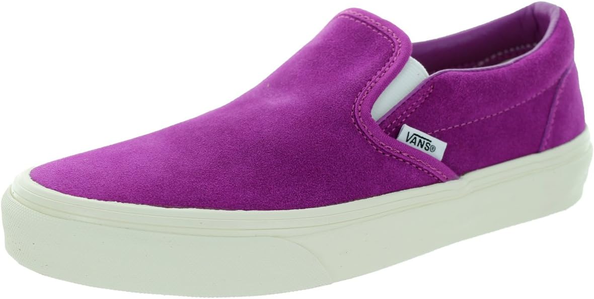Vans Unisex Classic Slip-On (Vintage Suede) Fuschia Skate Shoe 5.5 Men US / 7 Women US