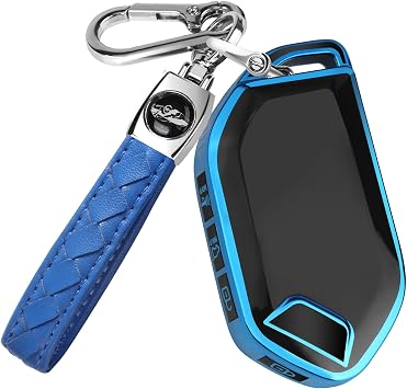MILD EAST for Kia Key Fob Cover with Keychain 5 ButtonsBlue