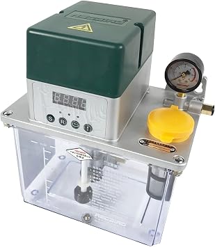 3L 220V Automatic Lubrication Pump Oiler 5.0Mpa Gear Lubricating Oil Pump Numerical Control Electric with Pressure Gauge for Machine Tools, Printing and Textile