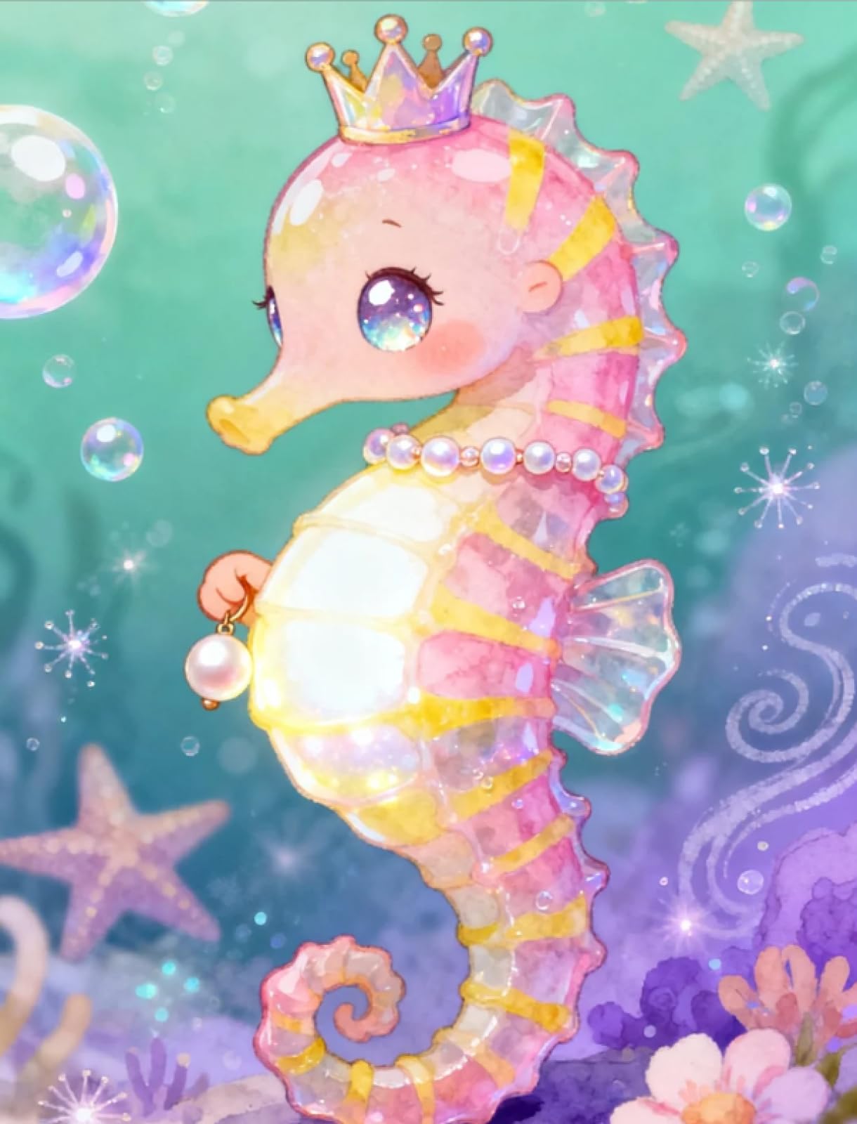 Stithej Seahorse Cross Stitch Kits for Adults Beginners Stamped