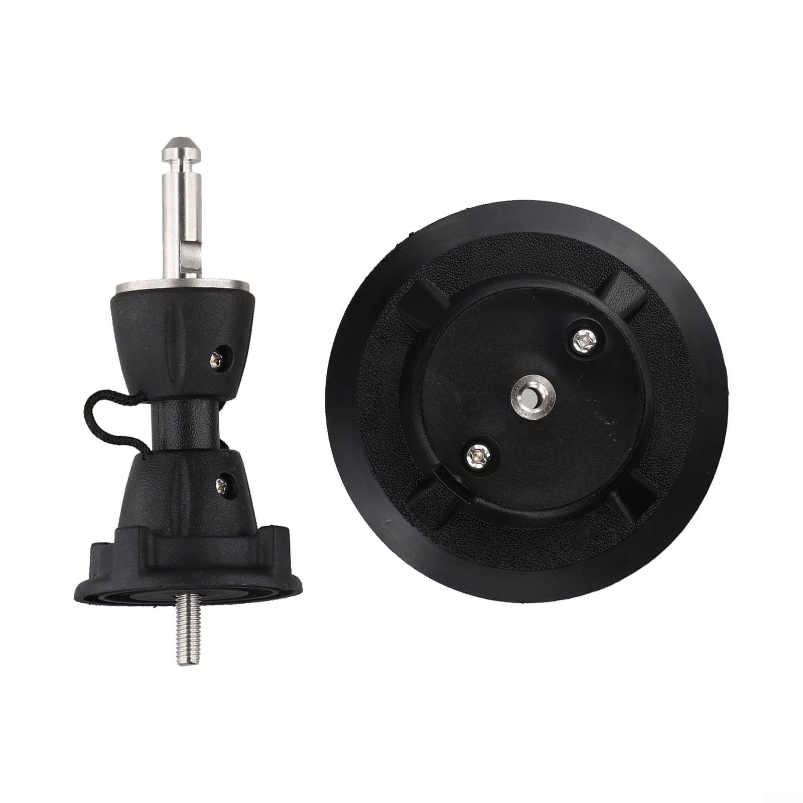 Base per albero da windsurf con giunto girevole a 360 gradi, per piastra di base in PVC, piede per albero a basso profilo per windsurf, nero fai da te su parte di ricambio