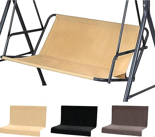 UZOURI Funda de cojín para columpio, funda de repuesto para asiento de columpio de 2 y 3 plazas, impermeable grueso 600D Oxford, funda de repuesto