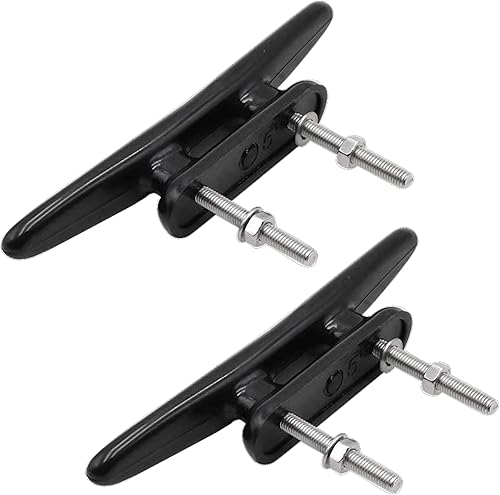Miniatura 9 de Tacos de nailon negro para barco, tacos de muelle de nailon para kayak, paquete de 4, incluye tornillos de instalación