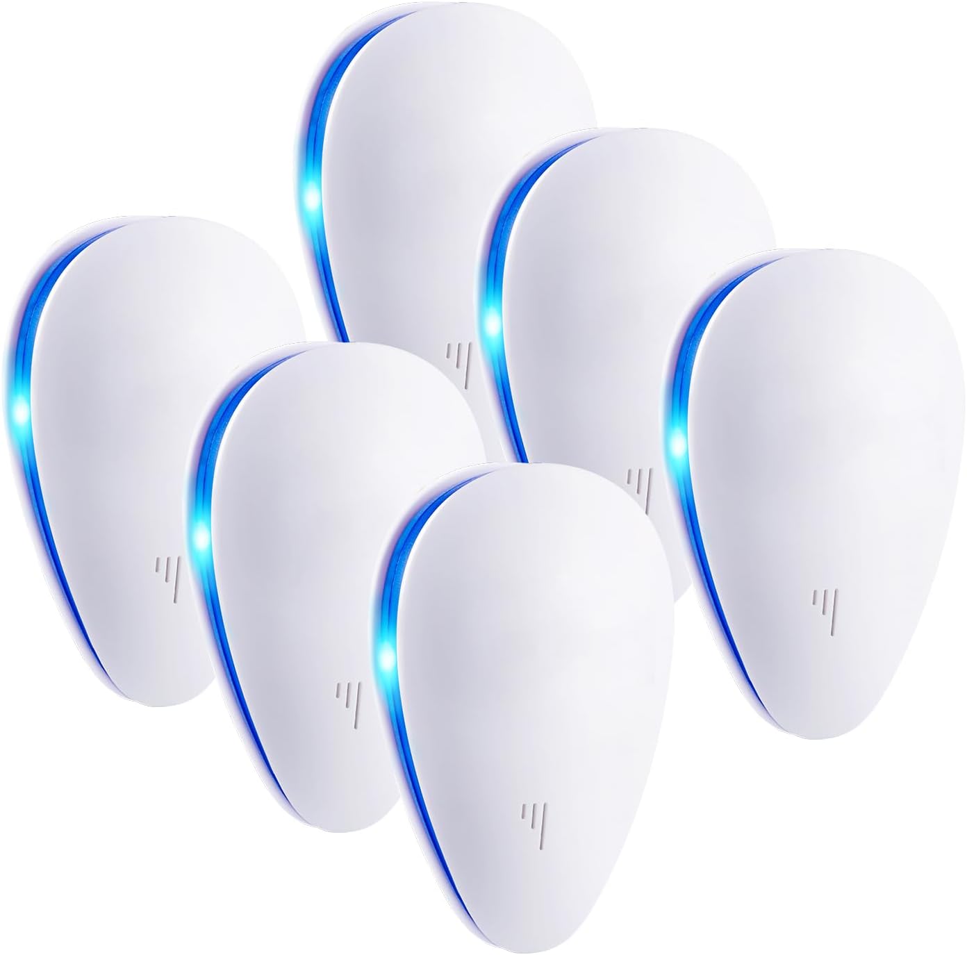 Ultrasonic Pest Control Repeller, Set of 6-Packs Electronic Plug in Repellent Indoor for Flea, Insects, Mosquitoes, Mice, Spiders, Ants, Rats, Roaches, Bugs, Non-Toxic for Humans & Pets, White