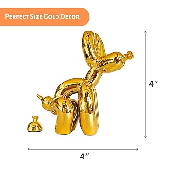 Amazon.co.jp: うんち犬の彫刻 ゴールド、ペット愛好家に楽しい