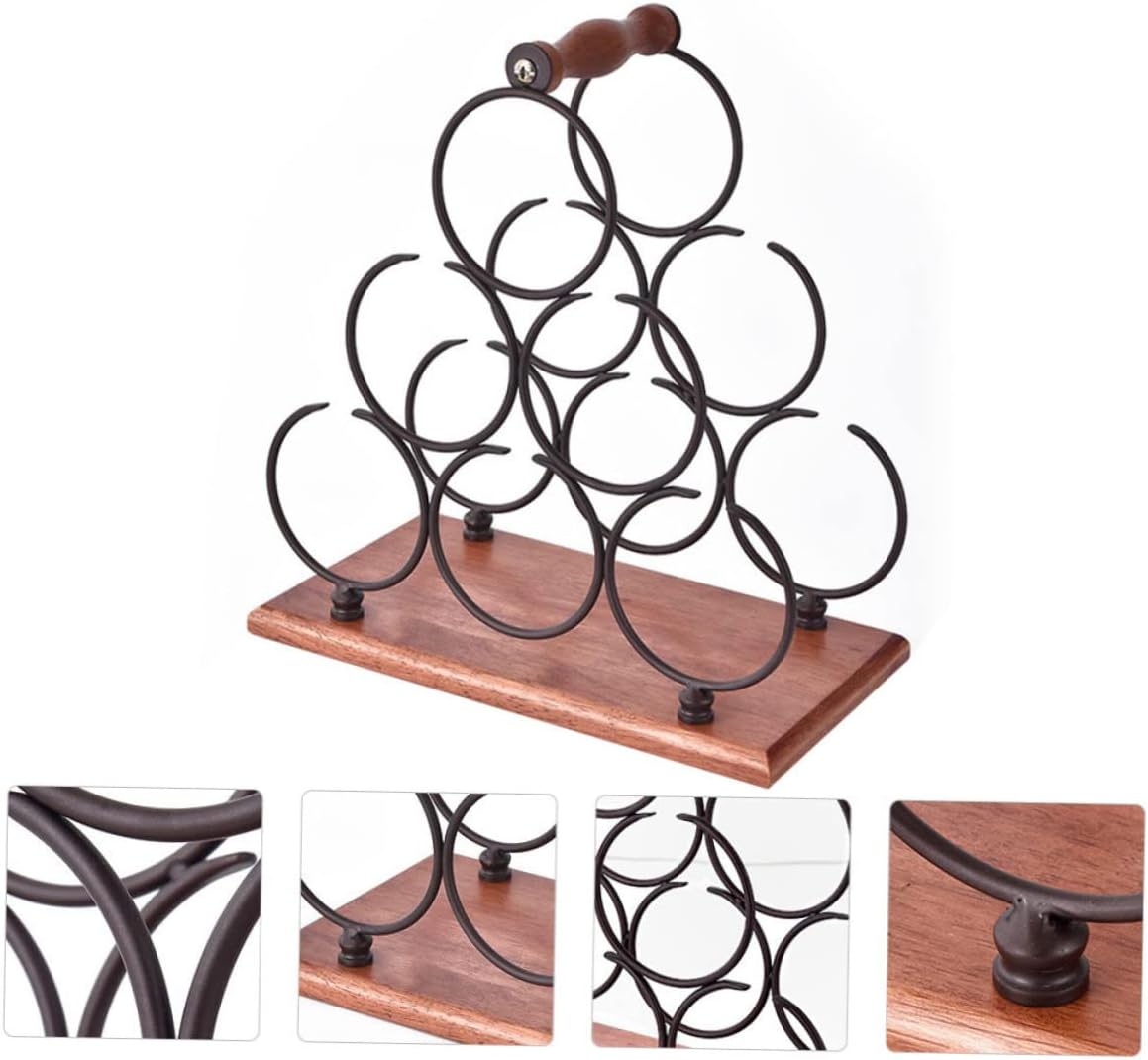 Cabilock Space-Saving Wine Rack Bottle Display Wall-Mounted Iron Wine Stand Bar Supply