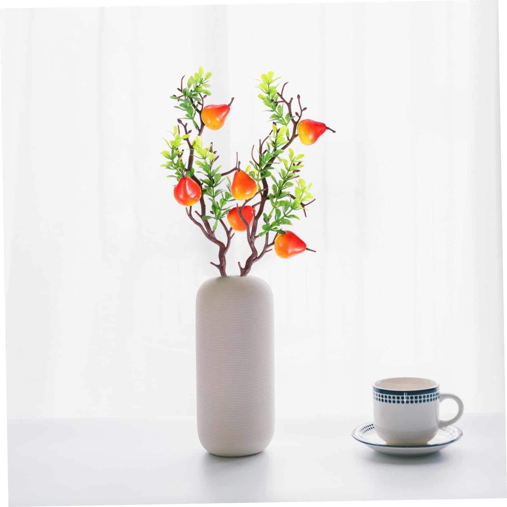 Cabilock 2pcs Artificial Pear Cuttings Artificial Pear Branches Artificial Pears Wedding Branches Decor Fake Plant Branches Wedding Fruit Branches Fake Pear Cuttings Fake Fruit Branch