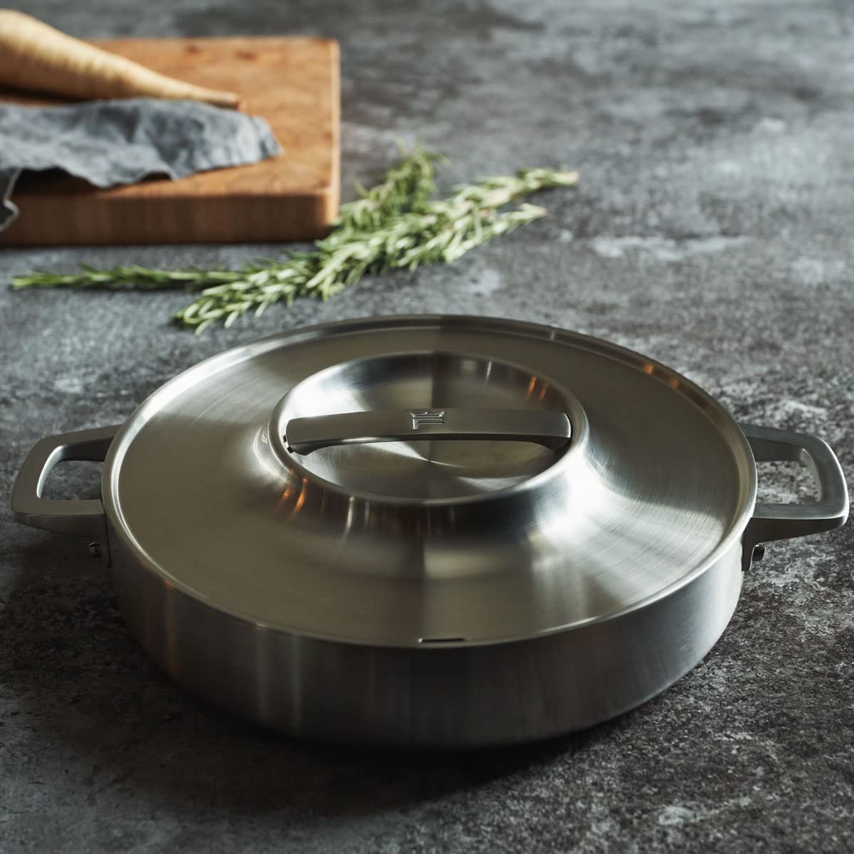 Fiskars Sartén para saltear con asas de Acero inoxidable Norden, 28cm