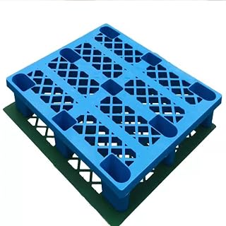 Logistics Pallets, Polyethylene Pallet Plastic Storage Pallet 14cm Above The Ground to Avoid Direct Contact with The Ground (Color : Blue, Size : 110x120cm)