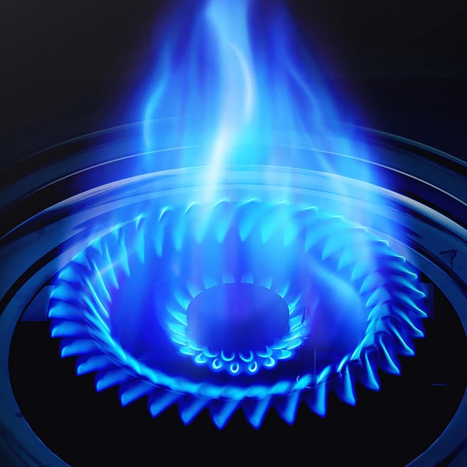 Gas cooktop Desktop Burner Cooker gas hob Hob 30CM Stove ，Portable Stainless Steel 4.5kW Indoor Dining, Outdoor Camping Propane Catering LPG(Ng)