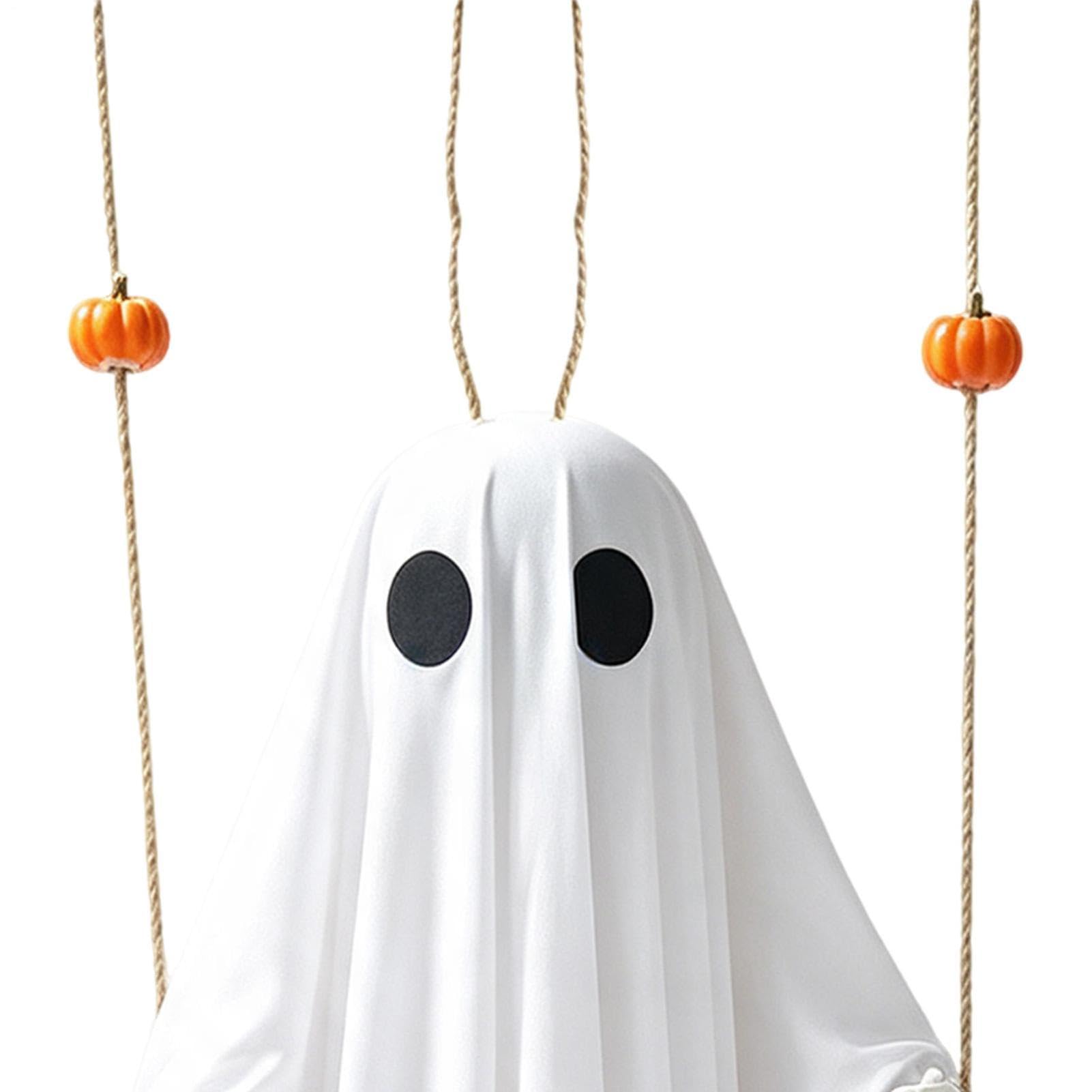 Halloween duch dekoracja na zewnątrz świecąca huśtawka duch
