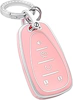 Vista 11 de OFFCURVE Funda para llavero de coche R para Chevy C5+llavero, rosa-dorado, Moderno