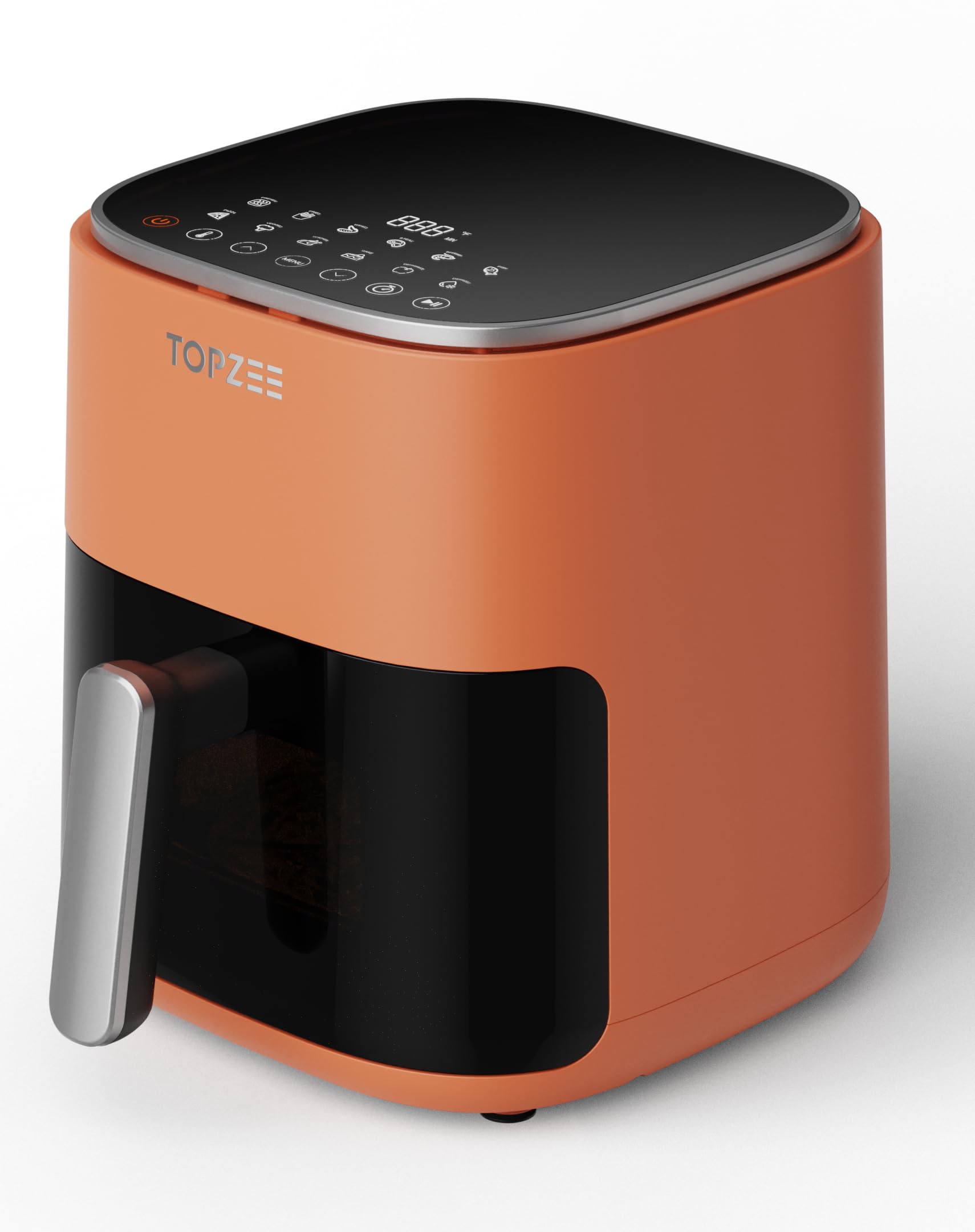 Air Fryer 12-in-1, 5.5-Qt Compact for 2-4 people, Little to No Oil, Nonstick Dishwasher Safe Frying Baskets, Orange