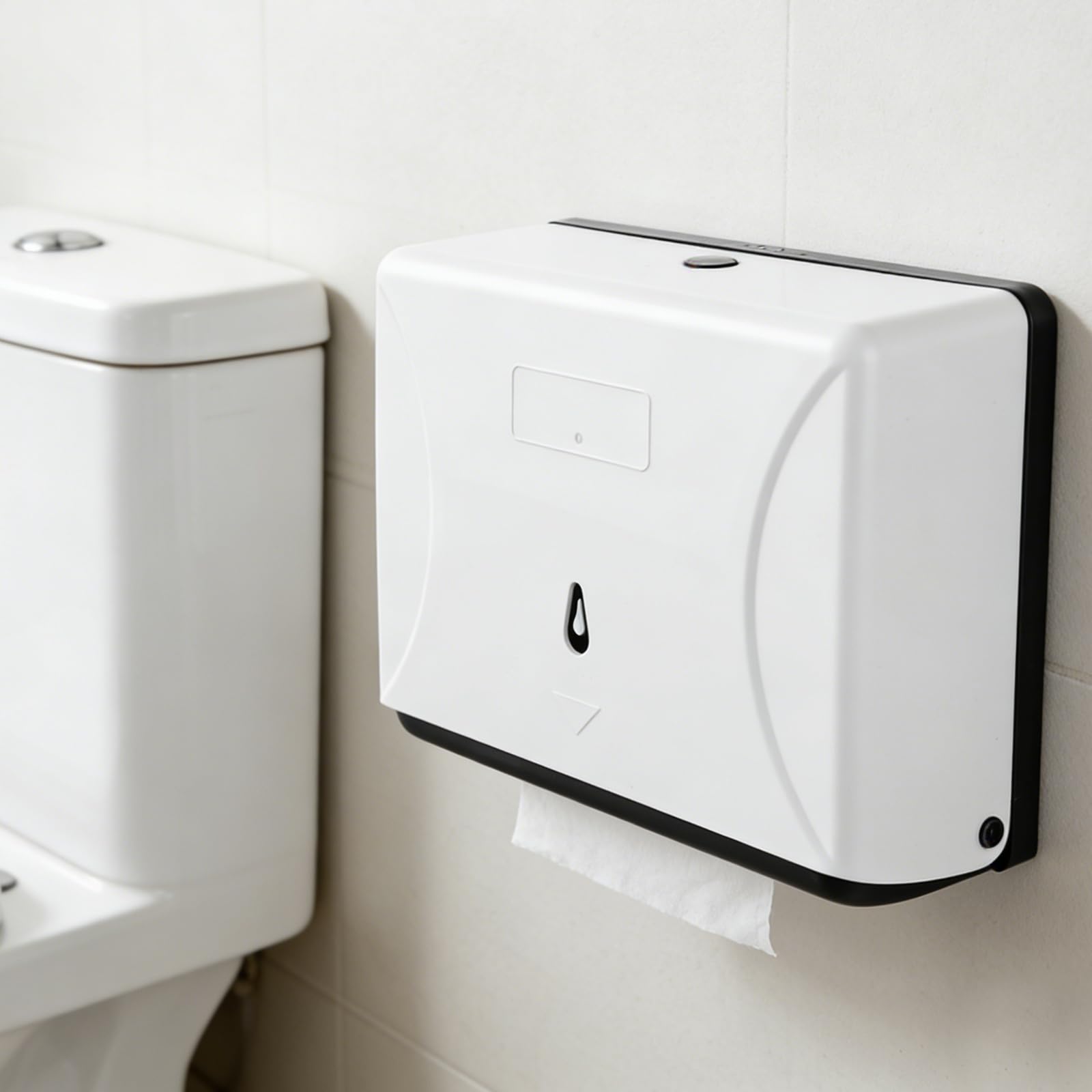Paquete de 2 dispensadores de toallas de papel, dispensador de toallas de mano montado en la pared, dispensador de toallas de mano de papel plegable en C/múltiple, dispensador de toallas de mano
