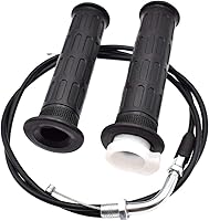 Vista 2 de Empuñaduras de mango de acelerador giratorio y conjunto de cable de 50 pulgadas con interruptor de apagado para manillar de 7/8 pulgadas 0.866 in