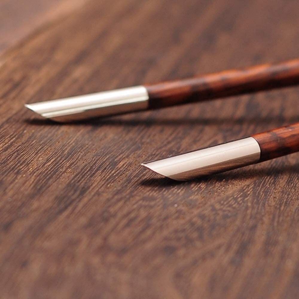 Baguettes en Bois à Motif Serpent, Baguettes Pointues créatives japonaises Haut de Gamme, résistantes à l'usure, Anti-brûlures, Coffret en Bois